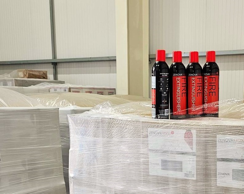 First 7,500 Fx500 Aerosol Fire Extinguishers Shipment To Germany - Zenova