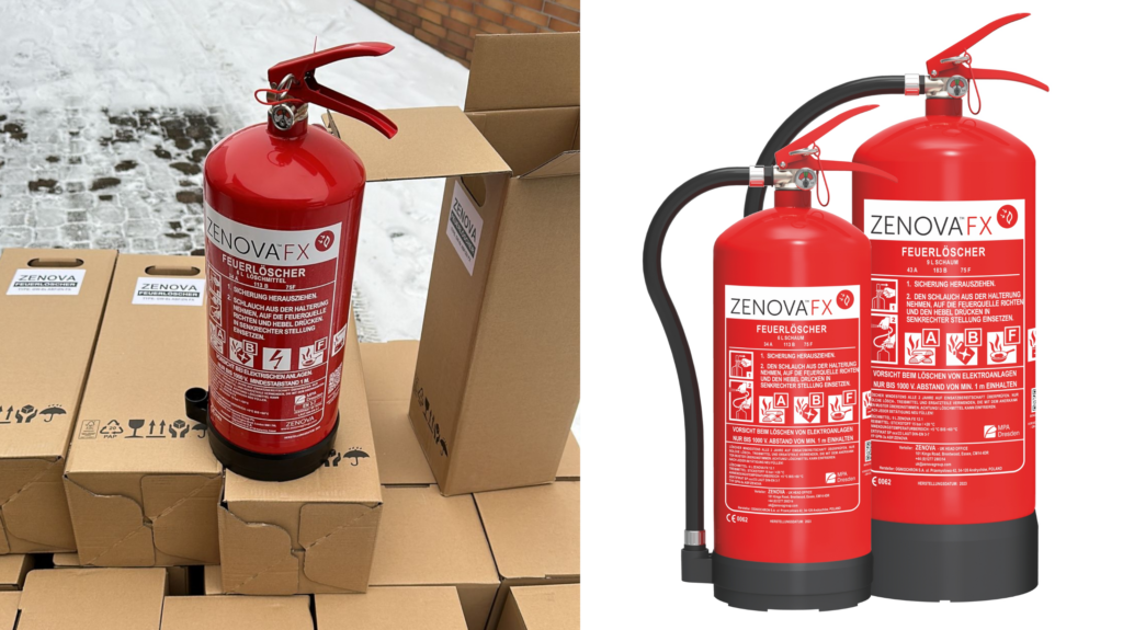 Zenova Delivers First Fx 6L And 9L Extinguishers To Germany - Zenova